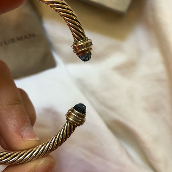 David Yurman cable classics 5mm topaz w diamonds - Picture 2 of 5